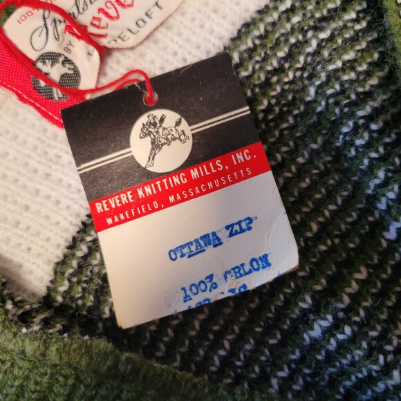NWT Vintage Revere Green Patterned Knit Jacket Size Large - Picture 6 of 6